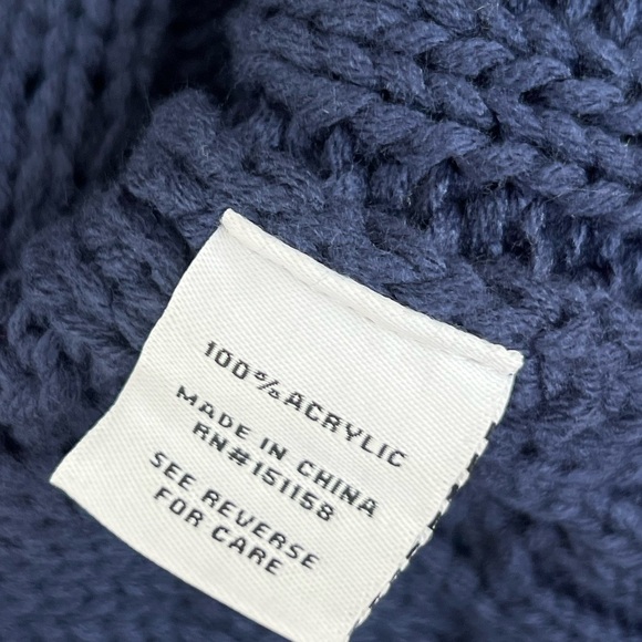 525 America NWT Anthropologie Knit Turtleneck Sweater Dress, Navy Blue - Picture 8 of 11